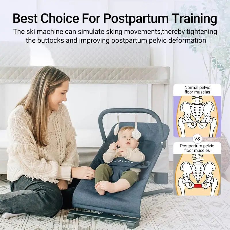 "Foldable 3 - in - 1 Ski Trainer: Leg, Pelvic & Hip Strengthener for Postpartum Women, Home Gym Equipment" - silverfoxgoods